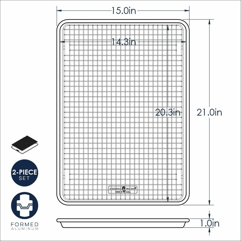 Nordicware Naturals® Big Sheet with Oven-Safe Nonstick Grid