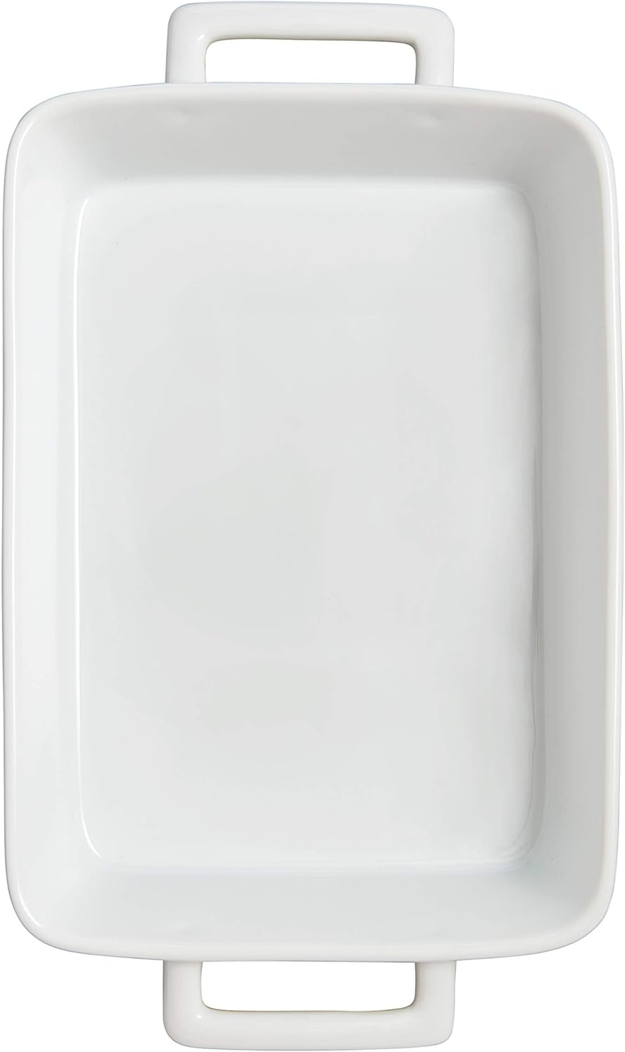 HIC Porcelain Lasagna Pan, White