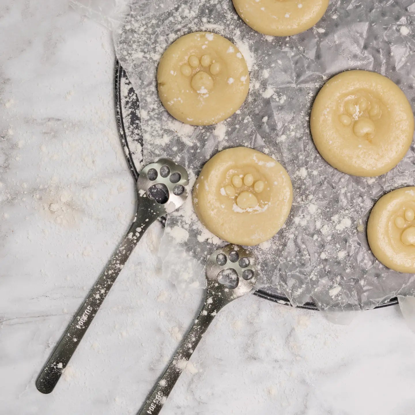 Paw Print Baking Spoons